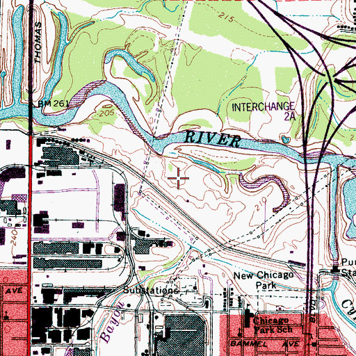Topographic Map of WWEE-AM (Memphis), TN