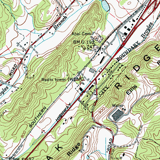 Topographic Map of WDNT-AM (Dayton), TN