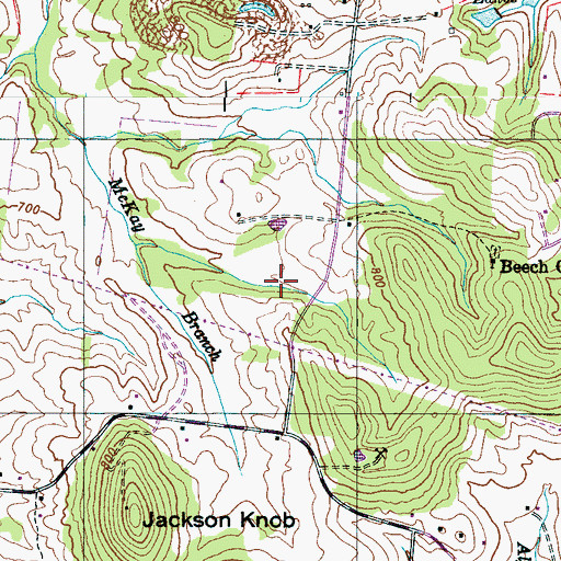 Topographic Map of WMCP-AM (Columbia), TN