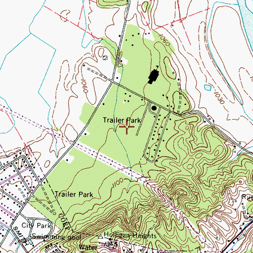 Topographic Map of WNPC-AM (Newport), TN