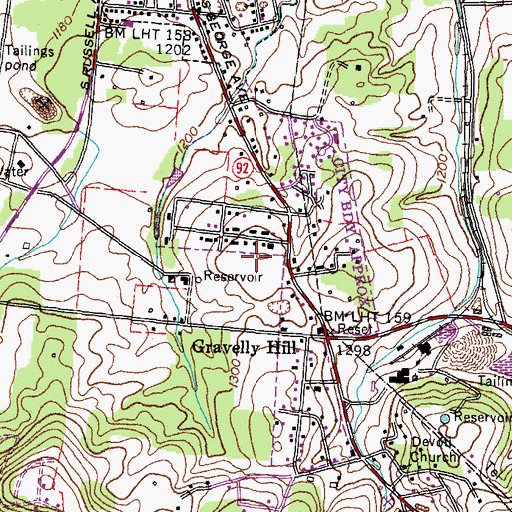 Topographic Map of WJFC-AM (Jefferson City), TN