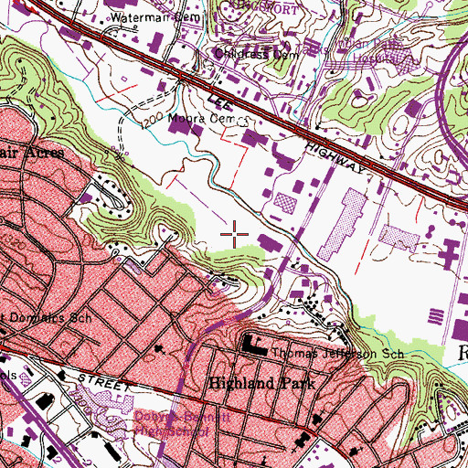 Topographic Map of WKPT-AM (Kingsport), TN