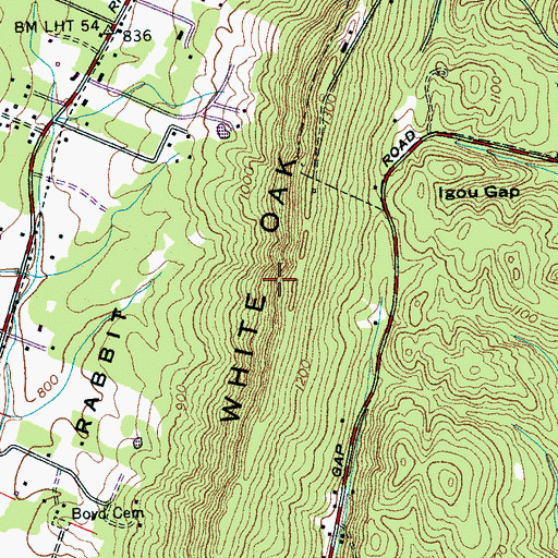 Topographic Map of WSMC-FM (Collegedale), TN