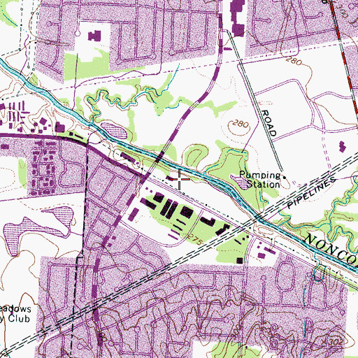 Topographic Map of WLVS-FM (Germantown), TN