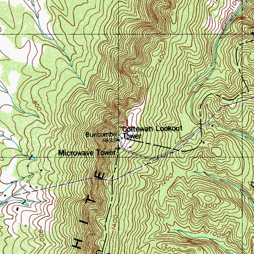 Topographic Map of WQLS-FM (Cleveland), TN