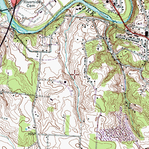 Topographic Map of WBMC-FM (McMinnville), TN