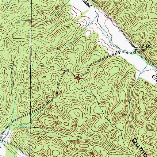 Topographic Map of WPCT-FM (Lobelville), TN