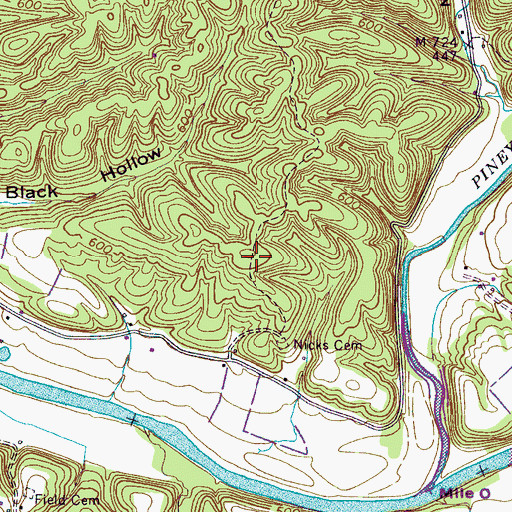 Topographic Map of WHLP-FM (Centerville), TN