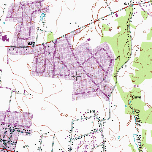 Topographic Map of WMOT-FM (Murfreesboro), TN