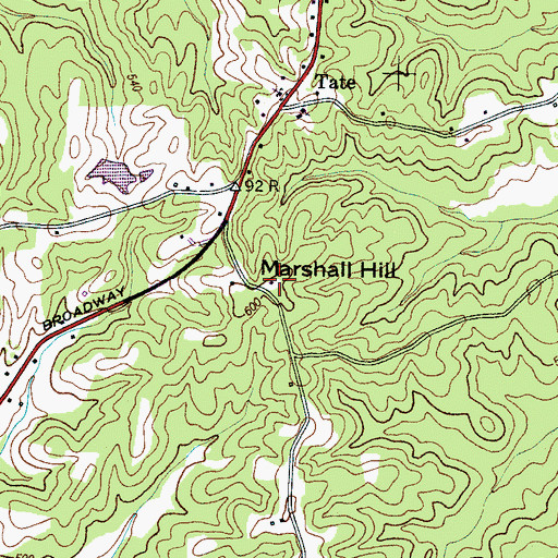 Topographic Map of WPBE-FM (Huntingdon), TN