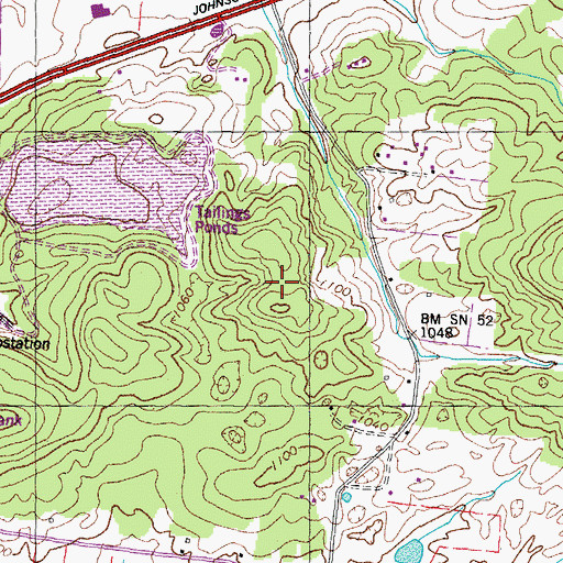 Topographic Map of WSBM-FM (Jefferson City), TN