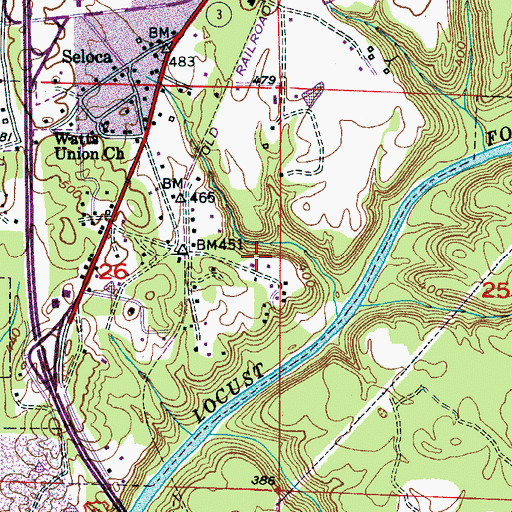 Topographic Map of Brake Mine, AL