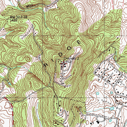 Topographic Map of WAZI-FM (Morristown), TN