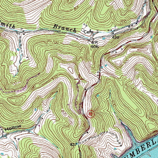 Topographic Map of WRKM-FM (Carthage), TN