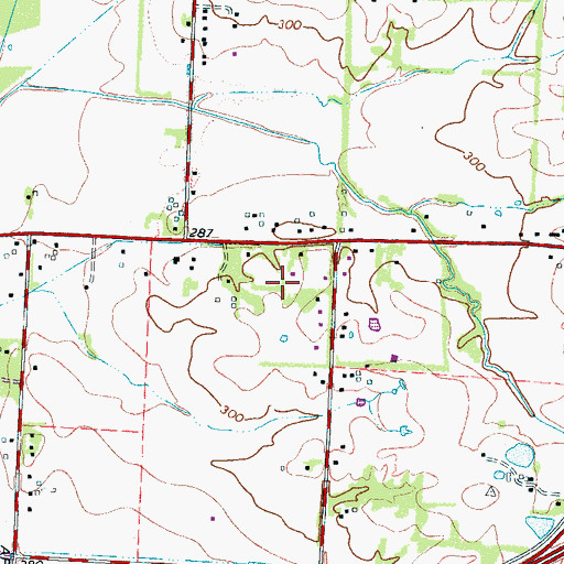 Topographic Map of WPTY-TV (Memphis), TN