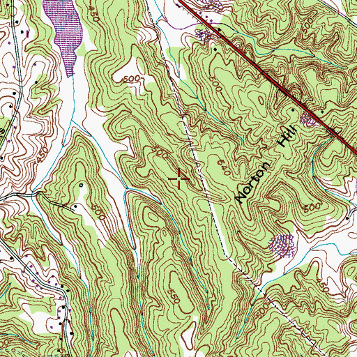Topographic Map of WUAA-TV (Jackson), TN
