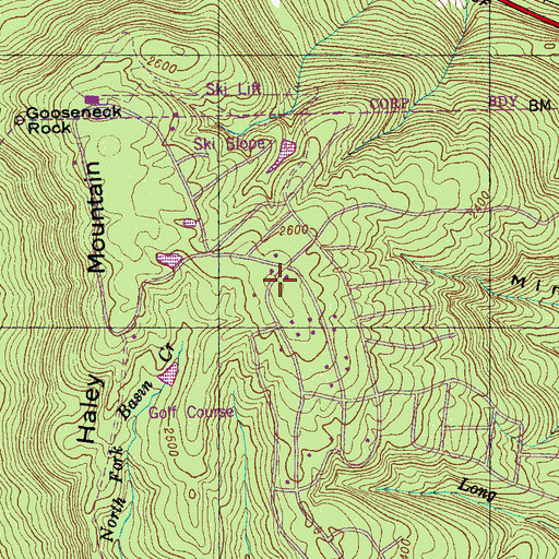 Topographic Map of WCPT-TV (Crossville), TN