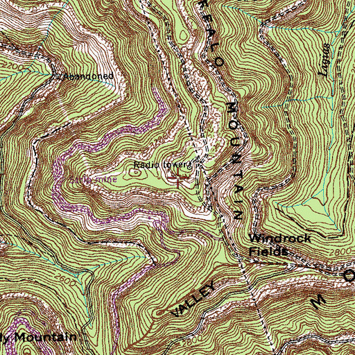 Topographic Map of WCPT-TV (Crossville), TN