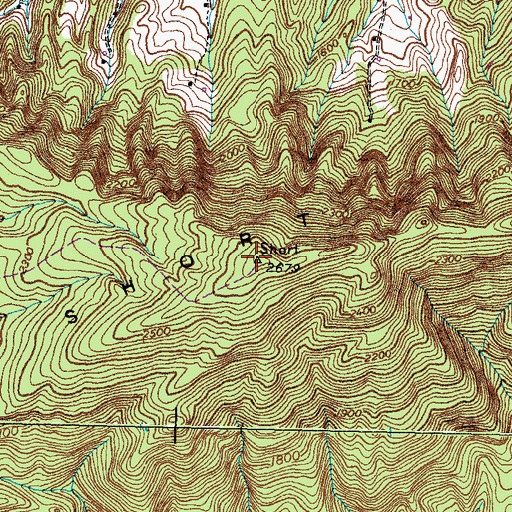 Topographic Map of WSJK-TV (Sneedville), TN