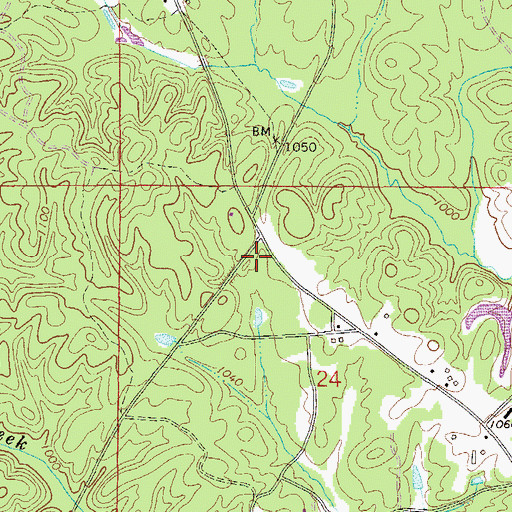 Topographic Map of Crossroads School (historical), AL