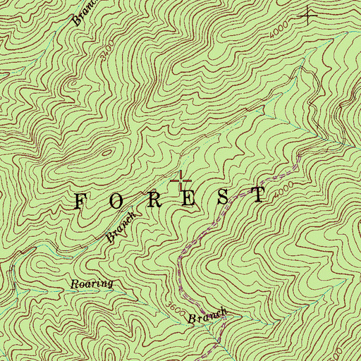 Topographic Map of Rowe Lake, TN