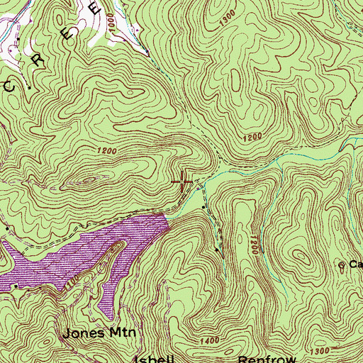 Topographic Map of Laurel Mountain Dam, TN