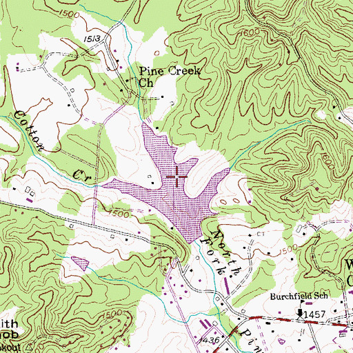 Topographic Map of Howard H Baker Senior Lake, TN