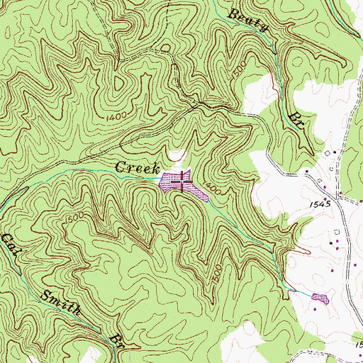 Topographic Map of Conservation League Lake, TN