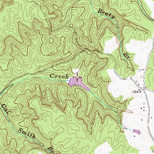 Topographic Map of Conservation League Dam, TN