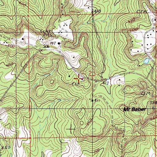 Topographic Map of Bethany Baptist Church, AL