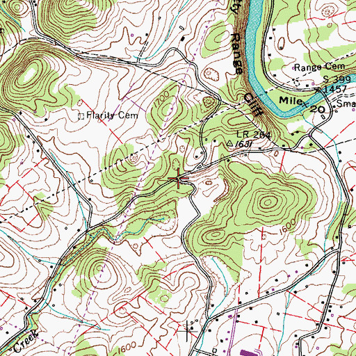 Topographic Map of Smalling Crossroads, TN