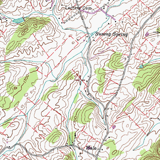 Topographic Map of Beech Spring, TN