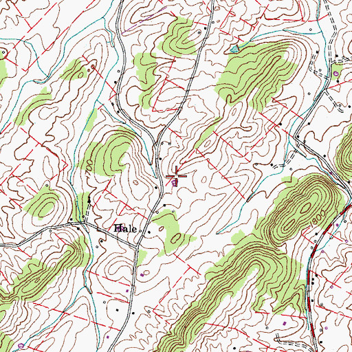 Topographic Map of Bugaboo Spring, TN