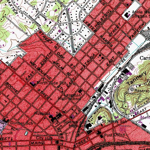 Topographic Map of Interchange 33, TN