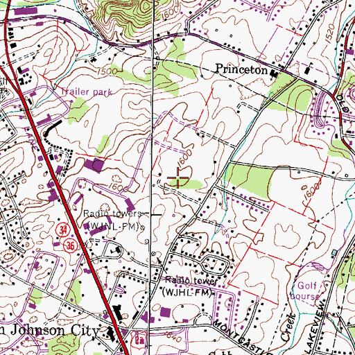 Topographic Map of North Side Hospital, TN