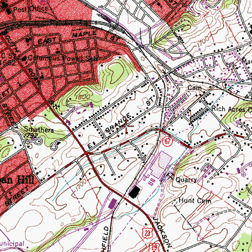 Topographic Map of Reece Terrace, TN