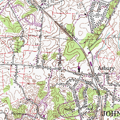 Topographic Map of Skyline Heights, TN