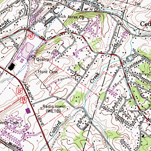 Topographic Map of South Gate Village, TN