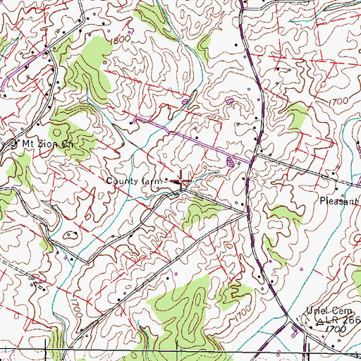 Topographic Map of Washington County Farm (historical), TN