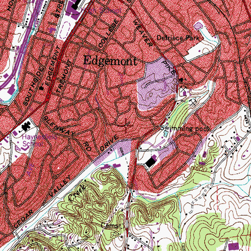 Topographic Map of Briardale, TN
