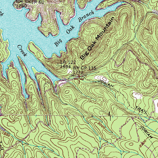 Topographic Map of Camp Cherokee (historical), TN