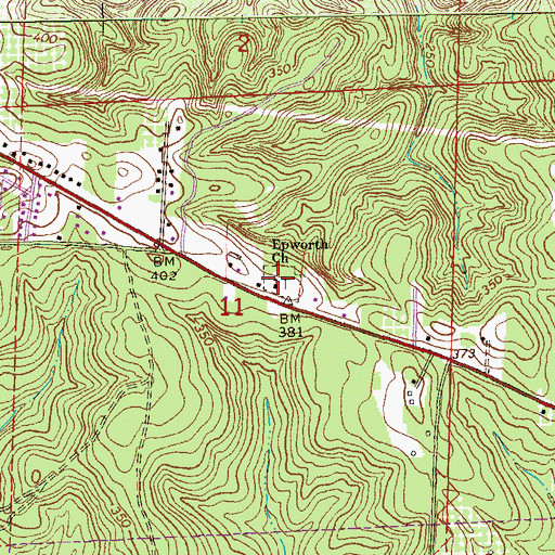 Topographic Map of Epworth United Methodist Church, AL