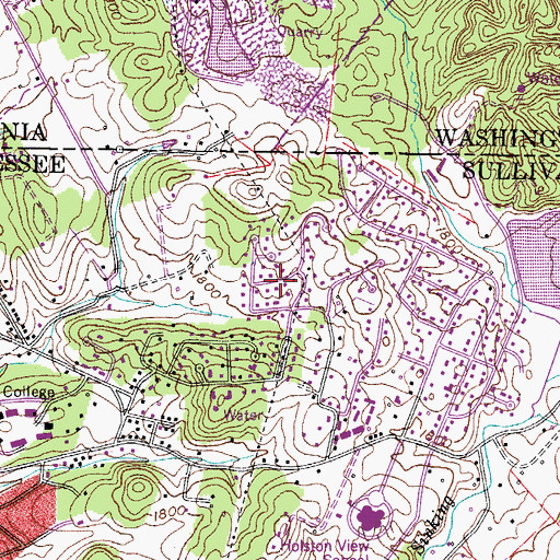 Topographic Map of Forest Hills, TN