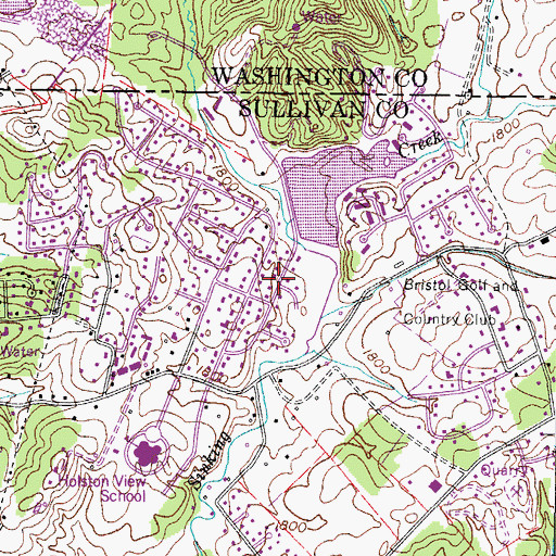 Topographic Map of Redstone, TN