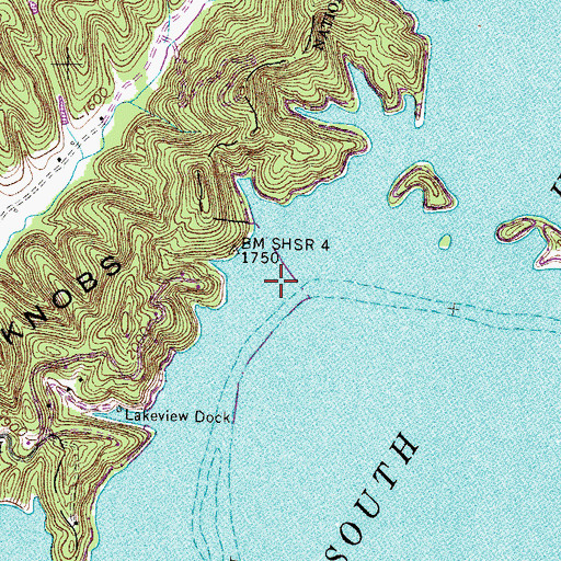 Topographic Map of Rudy Church (historical), TN