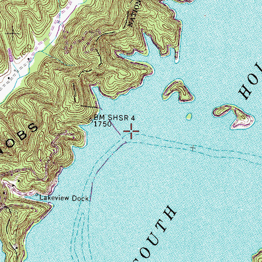Topographic Map of Rudy Hollow, TN