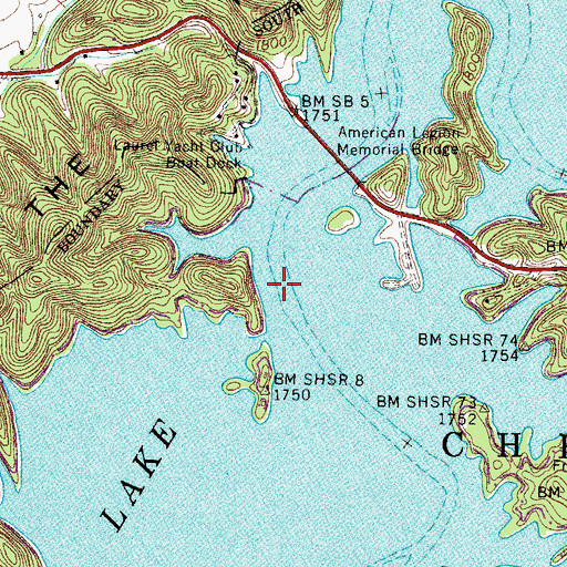 Topographic Map of Shady Ford (historical), TN