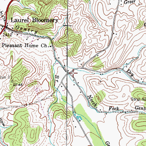 Topographic Map of Bethel Church (historical), TN
