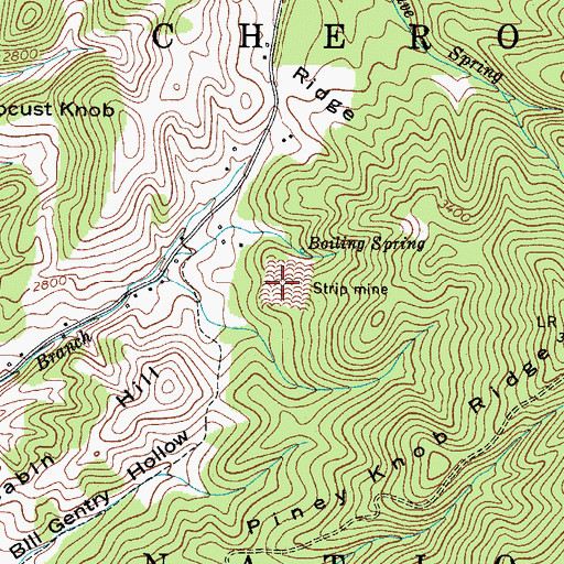 Topographic Map of Boiling Spring Prospect, TN