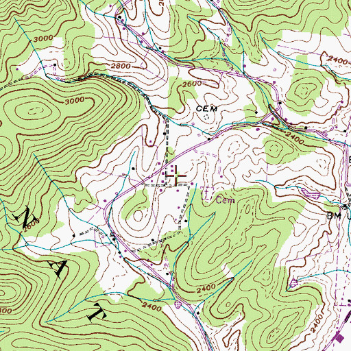 Topographic Map of Rainbow School (historical), TN